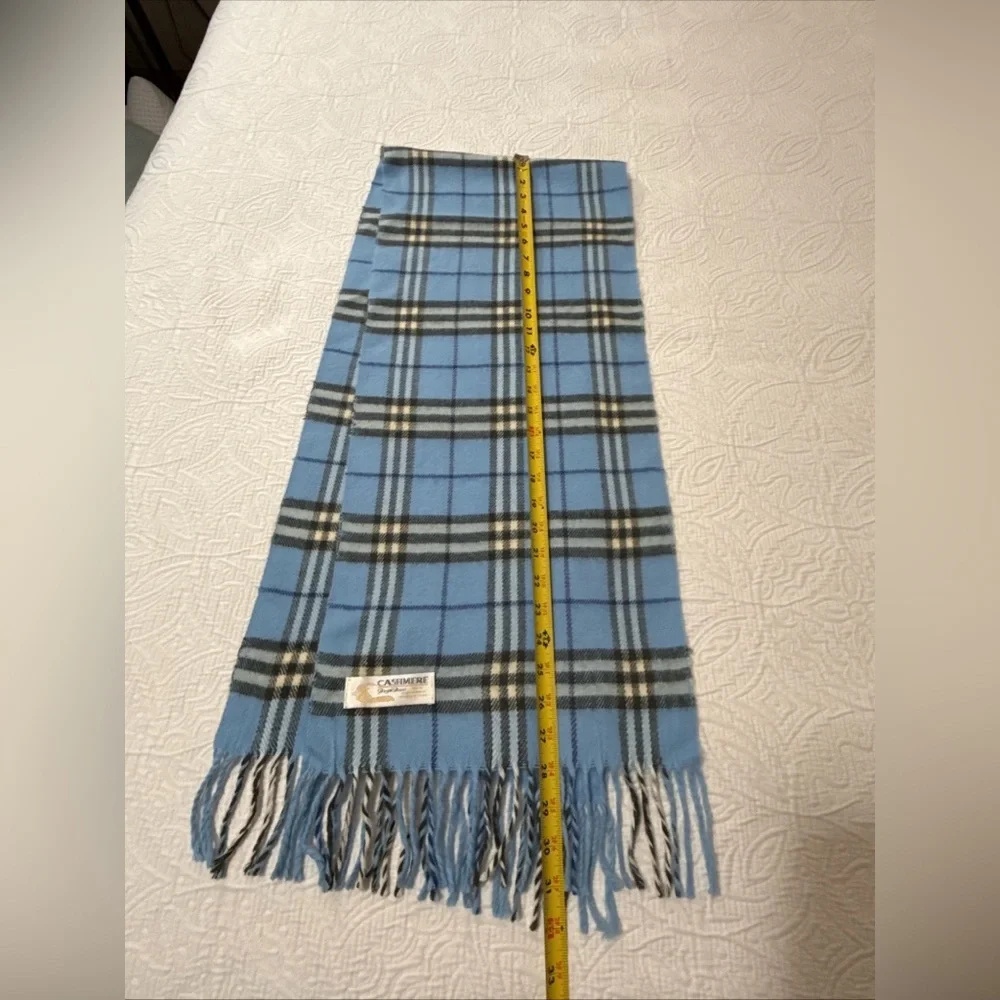 Cashmere Scarf By Royal Rossi 100%‎ Cashmere Plaid Mongolia 62”x 12” Preppy